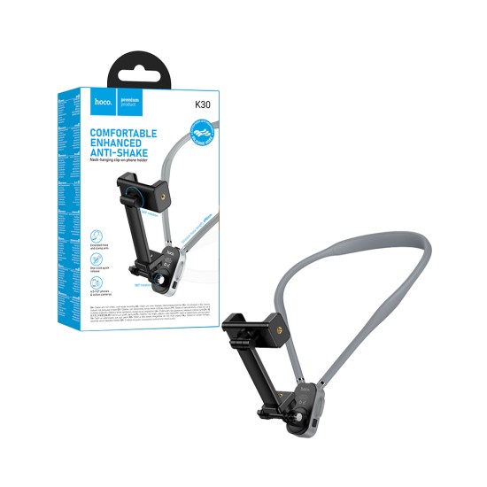 Hoco Neck-Hanging Holder K30 Campo Enhanced Anti Shake Black Gray